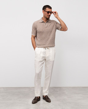 Cashmere&Whiskey Белые брюки из льна 0255600195