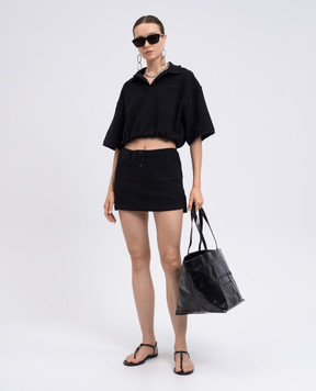Alexander Wang Черная юбка-шорты с вышивкой логотипа 4CC3255326