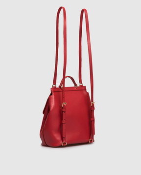Dolce&Gabbana Дитячий червоний шкіряний рюкзак з логотипом EB0264A1065