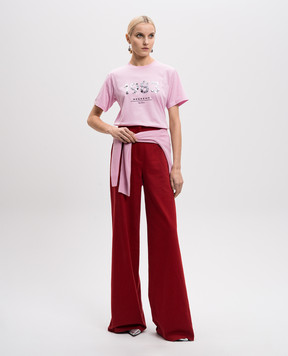 Max Mara Weekend Рожева футболка CABINA з паєтками CABINA