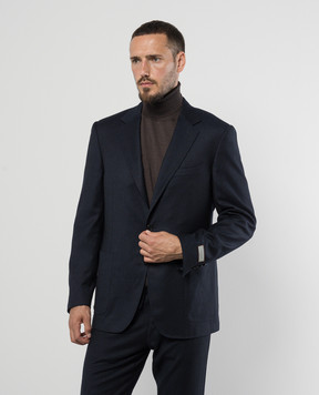 Canali Синій піджак з вовни AR0347221288