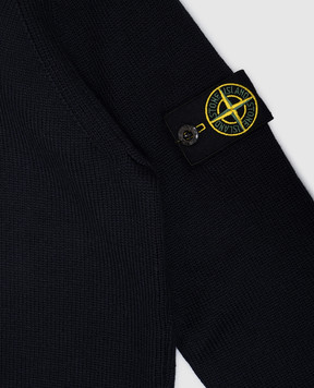 Stone Island Детский синий свитер с патчем логотипа 8116504A21012