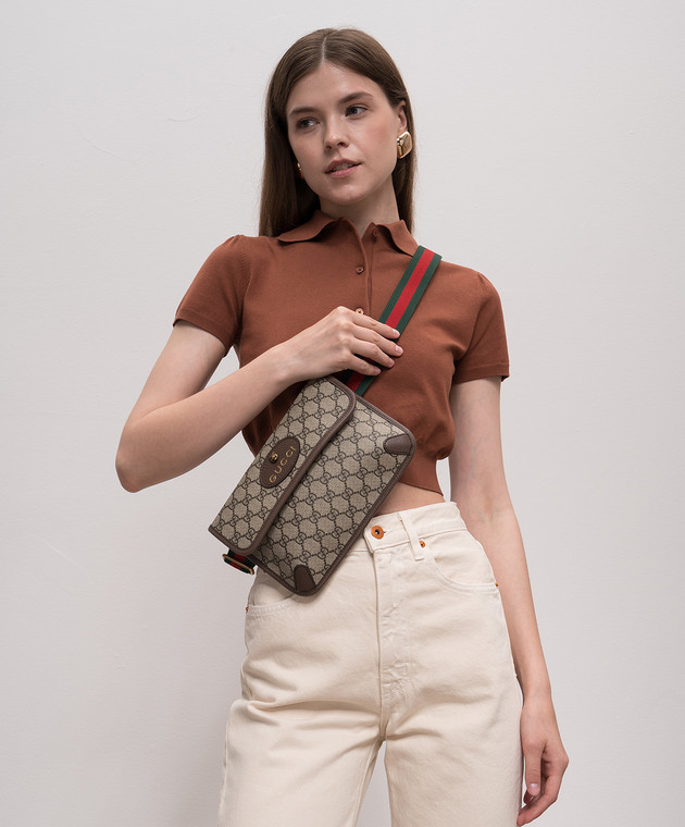 Gucci Бежевая поясная сумка NEO VINTAGE GG SUPREME 4939309C2VTsh изображение 2