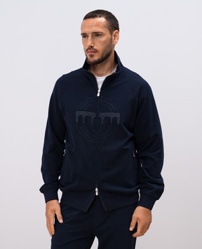 Brunello Cucinelli Синяя спортивная куртка с принтом Eternal Balance MM8363140G