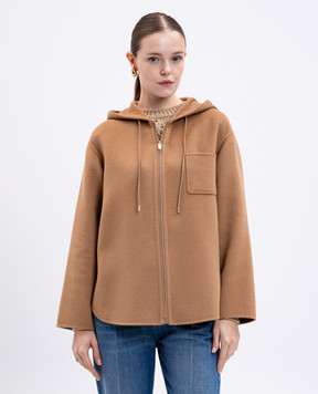 Max Mara Бежева куртка MINA з вовни, шовку та кашеміру MINA
