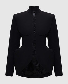 Thierry Mugler Черный жакет с шерстью 25S1VE0460196