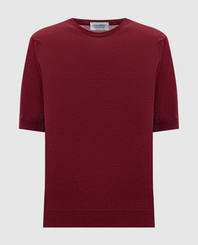 John Smedley Бордова футболка CERICE з вовни мериноса CERICE