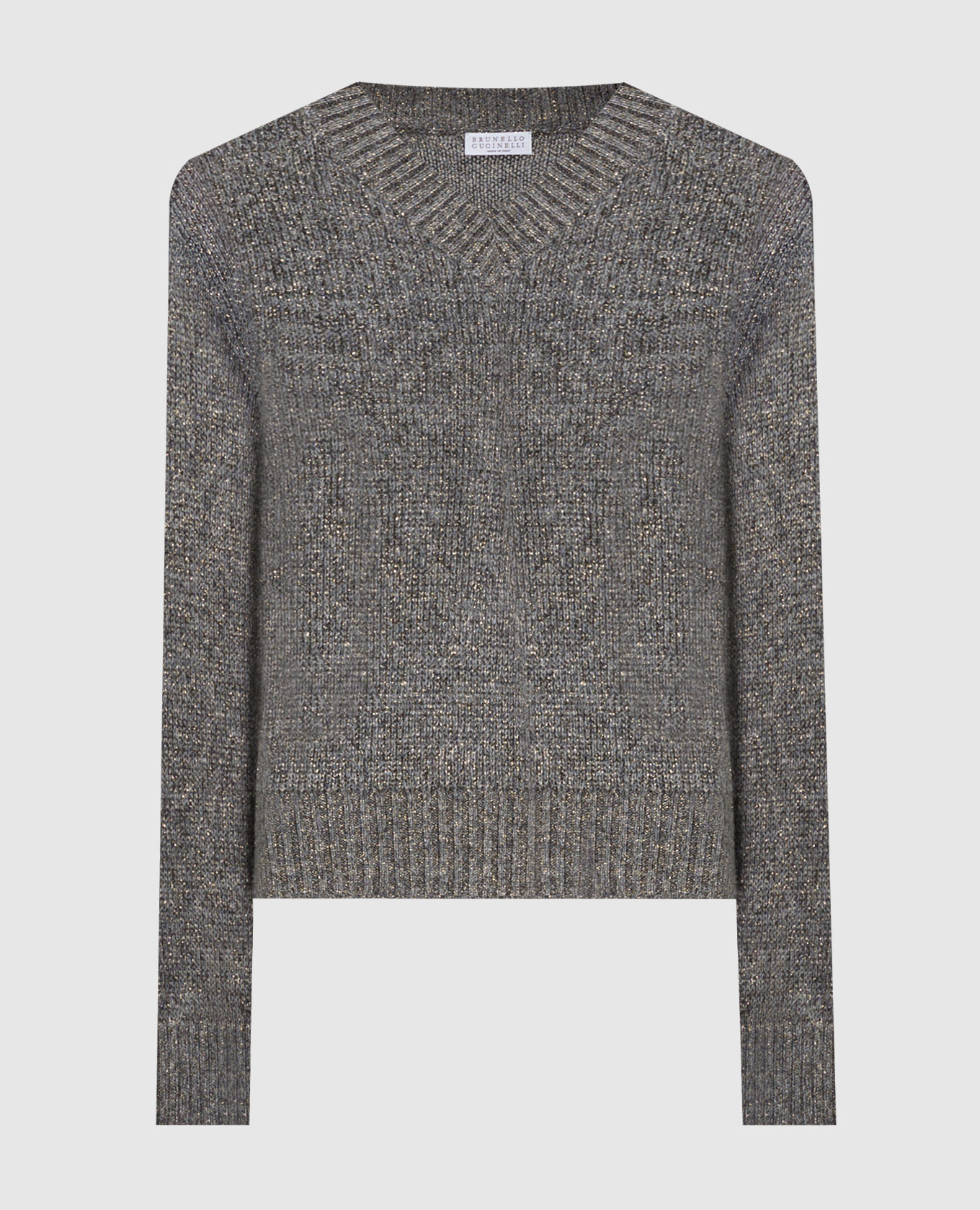 Gray pullover with lurex