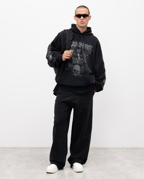 Vetements Чорне худі Vengeful Spirit UCF76HD650M