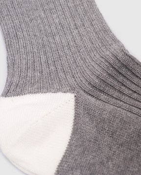 Brunello Cucinelli Сірі шкарпетки в рубчик MCS93511
