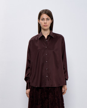Ermanno Scervino Коричнева блуза із шовку D452K715OEL