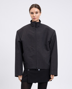 Balenciaga Чорна куртка з льоном 839115TST05
