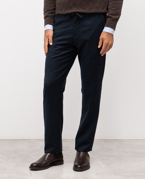 Canali Сині штани з вовни AR03472V1659G