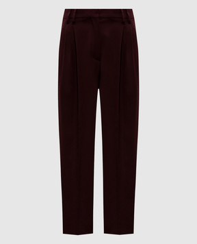 Brunello Cucinelli Бордові штани з ланцюжком моніль MP126P8308