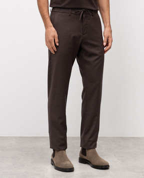 Canali Коричневые брюки из шерсти AR03652V1659