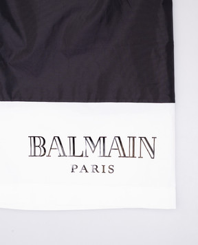 Balmain Детские черные шорты для плавания с логотипом BWCP0DZ2966