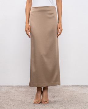 Brunello Cucinelli Коричнева спідниця міді M0H38G3882