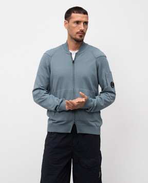C.P. Company Голубой кардиган с логотипом MKN084A004037A