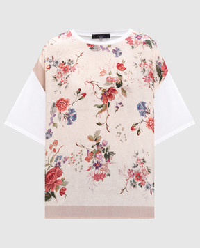 Max Mara Weekend Белая футболка PAMPAS с шелком PAMPAS