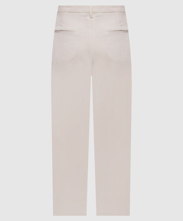 Brunello Cucinelli Бежевые брюки с шелком M0F73P1702 изображение 2