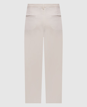 Brunello Cucinelli Бежевые брюки с шелком M0F73P1702