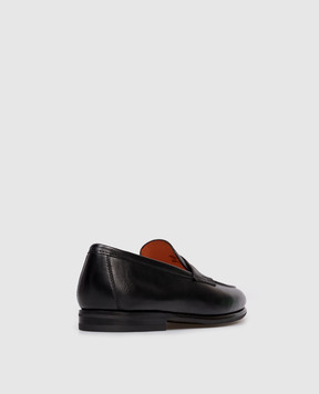 Santoni Чорні шкіряні лофери MCNG18837SI9GMEM
