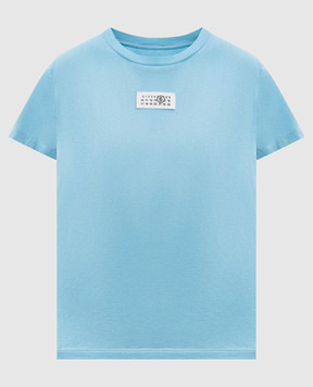 Maison Margiela MM6 Блакитна футболка з нашивкою логотипа S52GC0326S24312