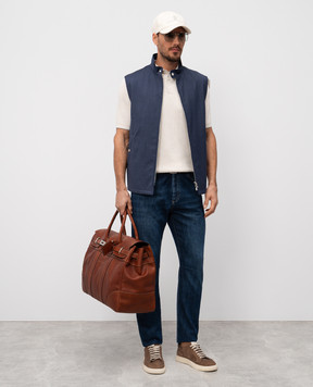 Brunello Cucinelli Сині джинси з емблемою логотипа M0Z37X1290