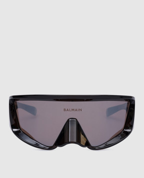 Balmain Коричневые солнцезащитные очки Espion с логотипом. BPS157B138