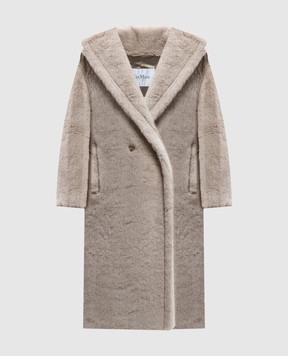 Max Mara Бежеве двобортне пальто TEDGIRL з вовни і шовку TEDGIRL