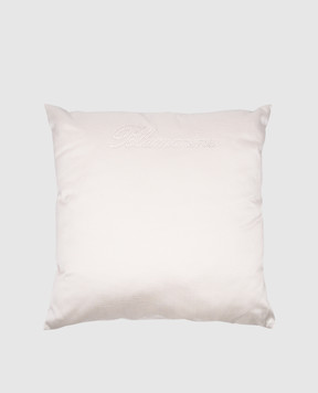 Blumarine Серая декоративная подушка Giada с логотипом с кристаллами Swarovski. H0000000115