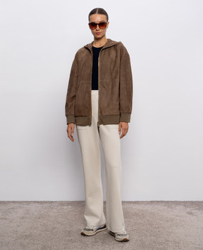 Max Mara Бежевая куртка замшевая ZENO ZENO