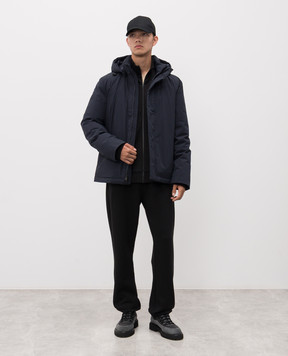 Woolrich Синяя пуховая куртка с логотипом CFWOOU0929MRUT3339