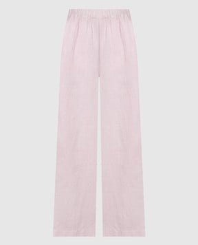 ANNECLAIRE Розовые брюки из льна D0693405