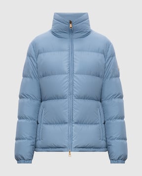Moncler Блакитна пухова куртка з нашивкою логотипа K20931A00229597YW