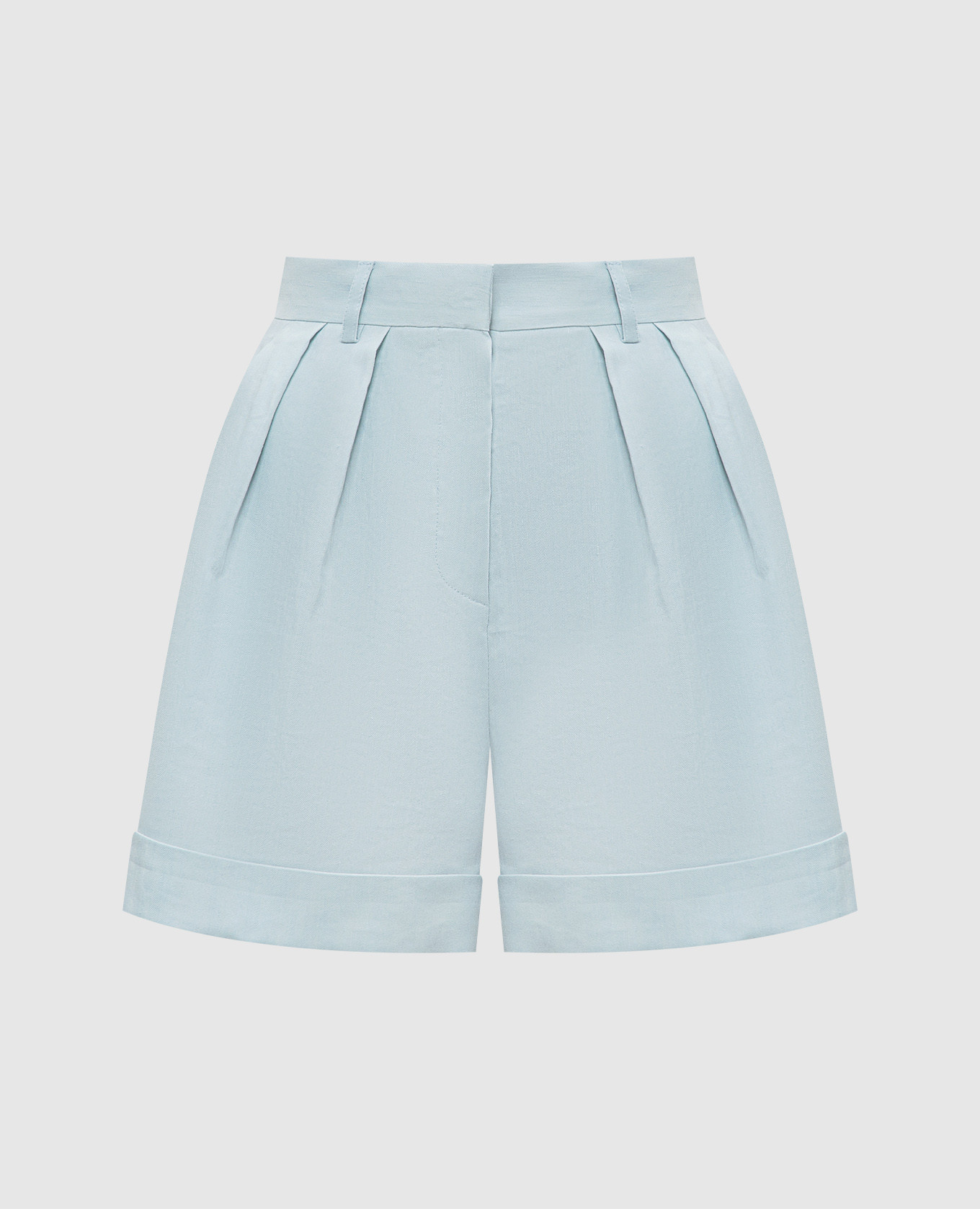 Rina blue shorts with linen