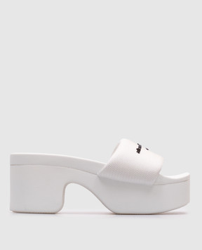 Alexander Wang Белые сабо с логотипом 30322S020