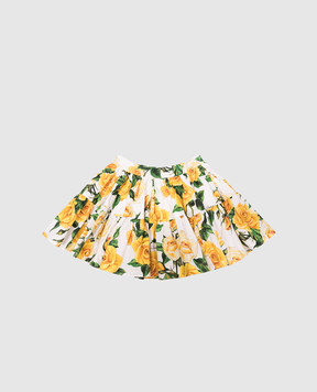 Dolce&Gabbana Детская белая юбка в принт. L54I49HS5QR56
