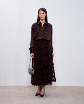 Ermanno Scervino Коричнева блуза із шовку D452K715OEL
