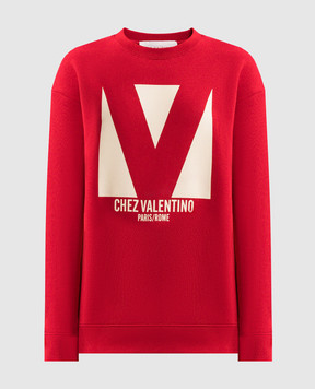Valentino Красный свитшот с принтом логотипа 6B3MF24F960