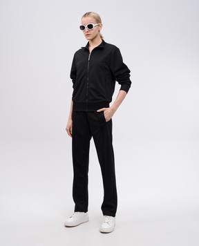 Palm Angels Черная спортивная куртка с логотипом PWBD065S25FAB001
