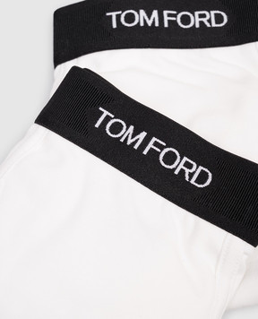 Tom Ford Набор белых трусов-боксеров с узором логотипа T4XC31040
