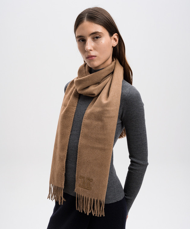 Max Mara Коричневый шарф WKCLARA из шерсти верблюда WKCLARA изображение 2
