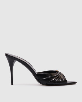 Saint Laurent Черные кожаные мюли Вabylone 799606AAC4K