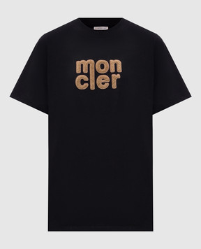 Moncler Чорна футболка з логотипом K20938C0002889AUO