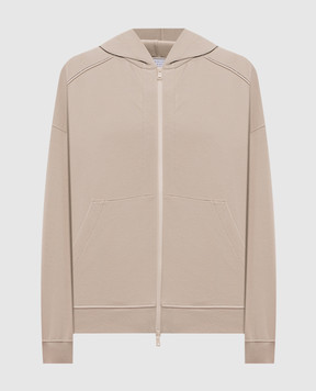 Brunello Cucinelli Бежевая спортивная куртка с цепочкой мониль MP827FB706
