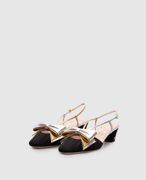 Valentino Черные слингбеки Bowow с бантом 6W2S0LB6QLJ