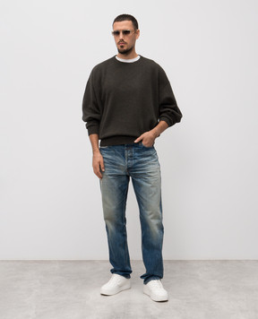 Fear of God Синие джинсы с эффектом потертости FG25FW45453DNM