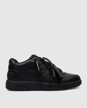 Off-White Черные кожаные кроссовки OUT OF OFFICE OMIA189C99LEA013