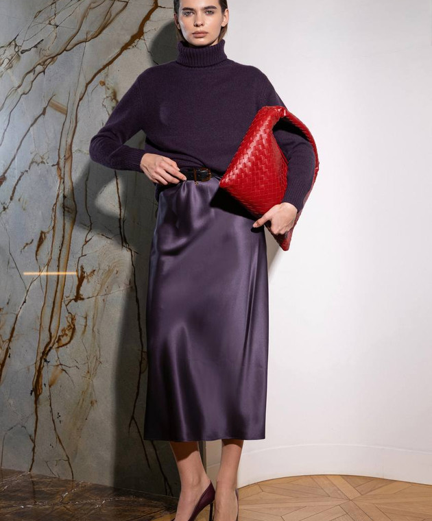 Bottega Veneta - Красная кожаная сумка-хобо Hop 796262V3IV1 купить
